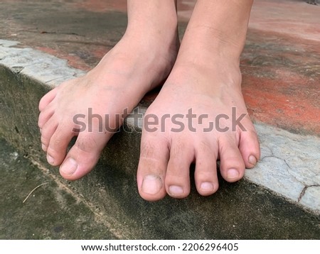 Similar – Image, Stock Photo Little girls walking barefoot on the sand and caring a picnic basket together. Summer leisure, love and friendship.