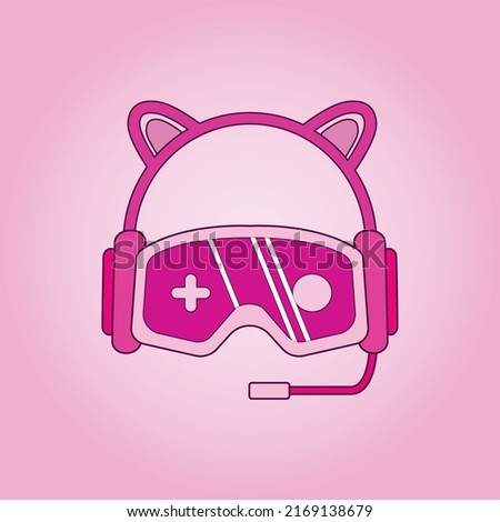 vector illustration of gaming goggles for game assets, game items, esports logo, youtube channel logo