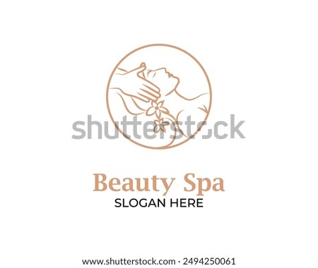  Beauty spa Logo design template linear style for spa and beauty salon, boutique, massage therapy