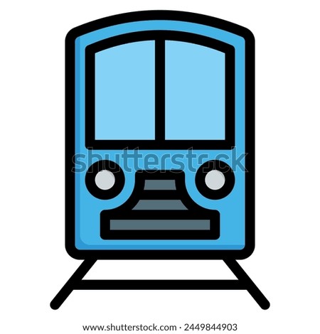 train icon filled line style, suitable for web and mobile app.