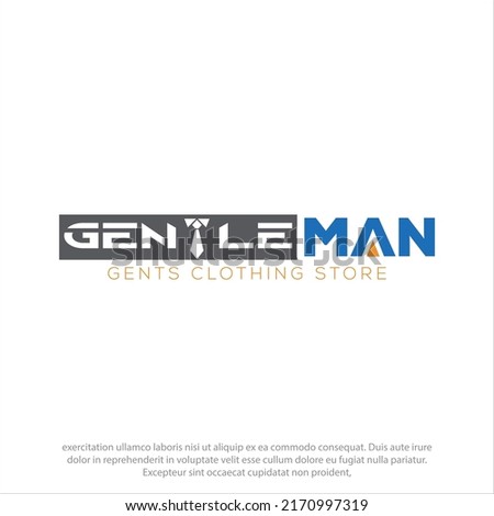Gentleman men clothing store vector logo, gents clothing store logo. male fashion store logo.