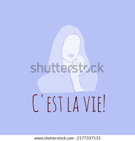 C'est La Vie meaning that's life with a female silhouette in the background. Foto stock © 