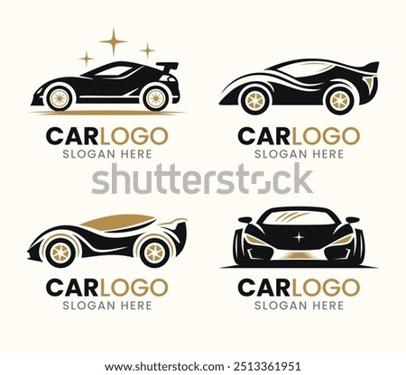 Set of Car Logos. Auto, Automotive, Car Channel, Auto Parts, Garage Logos Vector