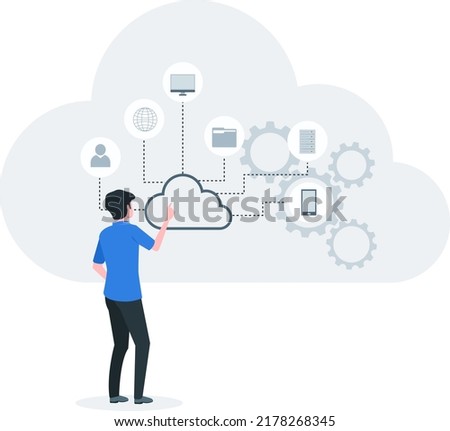 Picture showing a sample of cloud technologies layout illustration