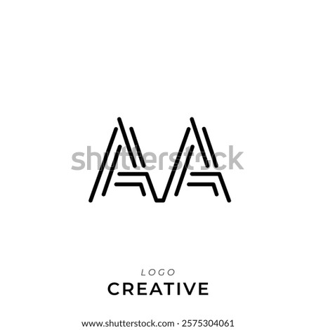 AA, AVA, VAA, AAV, V Creative Latter Logo Design. By Custom Branding Logo. Creative Logo Design. Logo Template. Vector illustration. Modern Design. Monogram Design