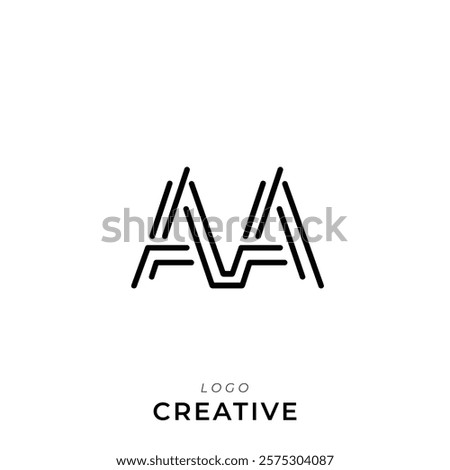 AA, AVA, VAA, AAV, V Creative Latter Logo Design. By Custom Branding Logo. Creative Logo Design. Logo Template. Vector illustration. Modern Design. Monogram Design