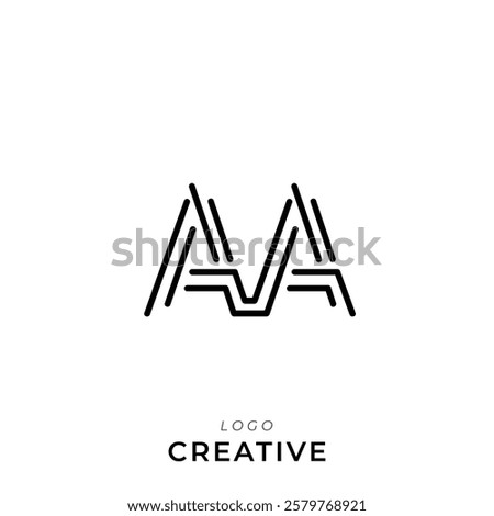 AA, AVA, AMA Creative Latter Logo Design. Branding Logo Design. Creative Logo. Template. Vector illustration. Modern Monogram Design. Brand Identity Design