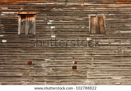 Texture of Asian style old wood house wall