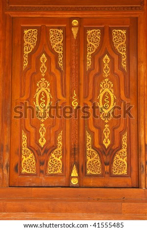 Thai style house door