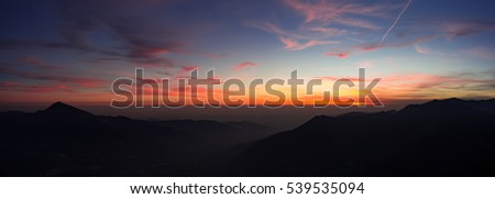 Similar – Image, Stock Photo picksin sunset in alps