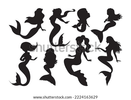 Mermaid Silhouette Clipart | Free download on ClipArtMag