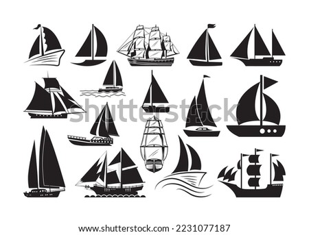 Sailboats vector For Print, Sailboats vector Clipart, Sailboats vector Illustration