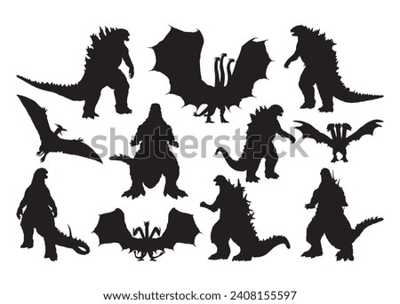 Godzilla Vector For Print, Godzilla Clipart, Godzilla vector Illustration