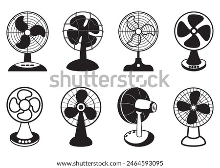 Table Fan Vector For Print, Table Fan Clipart, Table Fan vector Illustration