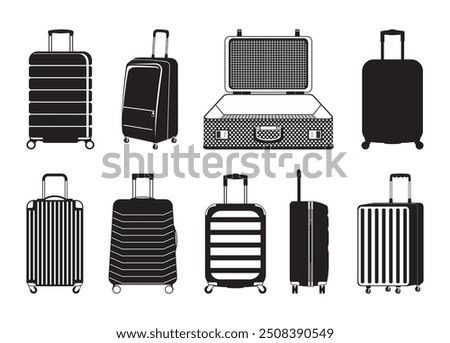 Luggage Vector For Print, Luggage Clipart, Luggage vector Illustration