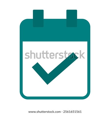 calendar icon with checkmark. done icon vector illustration.