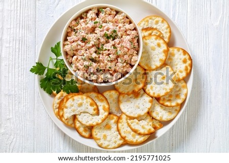 Similar – Image, Stock Photo Ham and salad with cream sauce