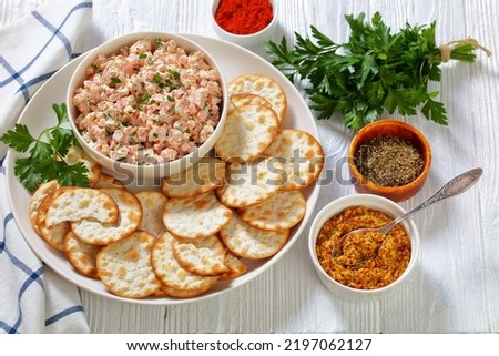 Similar – Image, Stock Photo Ham and salad with cream sauce