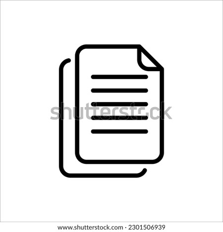 Copy or duplicate content icon in line style design for website design, app, UI. vector illustration on white background