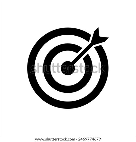 Target Icon in trendy flat style isolated on white background. For your web site design, logo, app, UI. Vector illustration, EPS10.