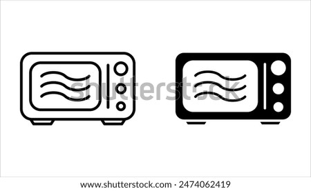 Microwave icon set. Microwave vector illustration isolated on white background.
