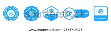 Do Not Freeze - vector signs for product packaging.