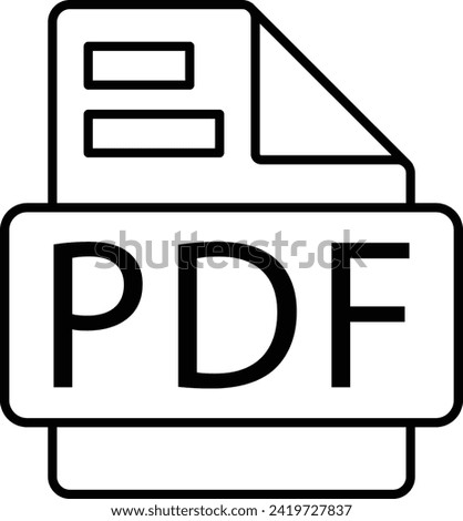Rounded filled Editable stroke PDF File Icon