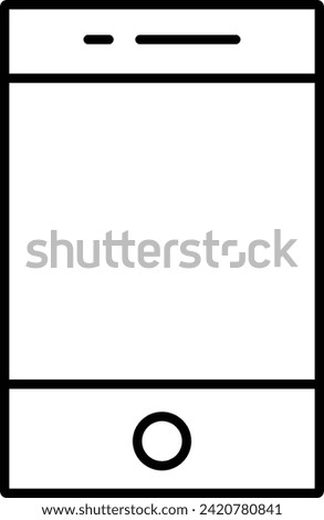 Rounded filled Editable stroke Smartphone Icon