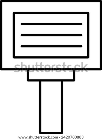 Rounded filled Editable stroke Teleprompter Icon