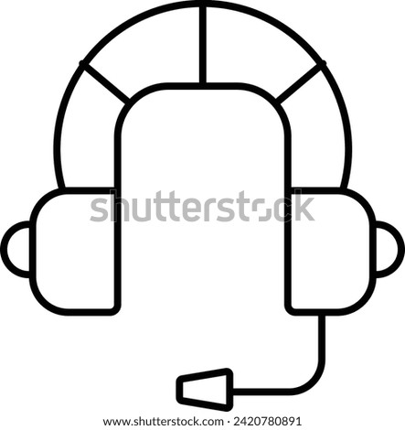 Rounded filled Editable stroke headphone Icon