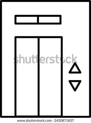 Rounded filled Editable stroke Elevator Icon