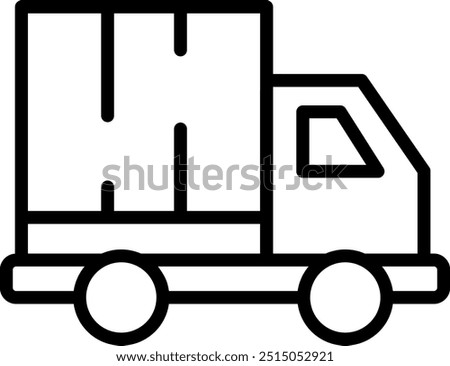 Rounded Stroke Delivery Truck Icon