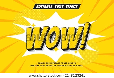 wow comic editable text effect template