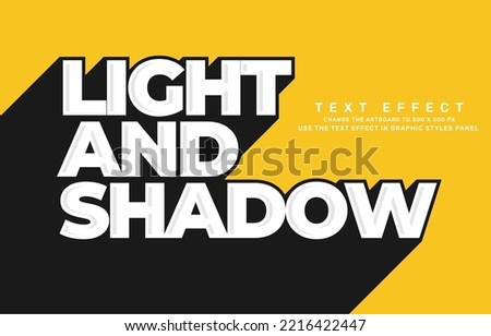 Shadow editable text effect template