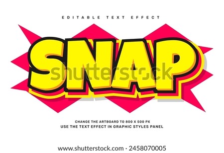 Snap editable text effect template