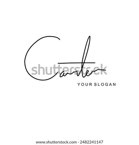 Carter name signature logo vector design