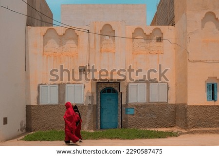 Similar – Image, Stock Photo Blue house, facade, 2 small windows