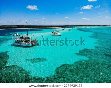 Similar – Image, Stock Photo Catamaran on the beach on a sunny day