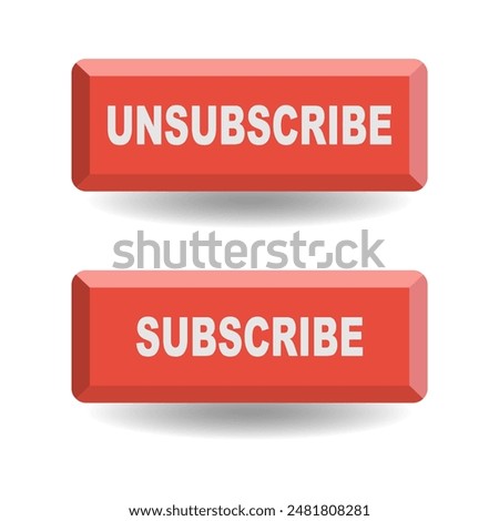 subscribe and unsubscribe icon buttons