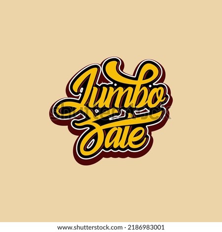 Jumbo Sale Decorative Sticker text label design