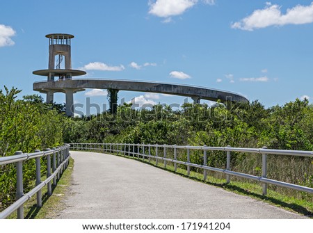 Observation Tower at Shark Valley in the Florida Everglades