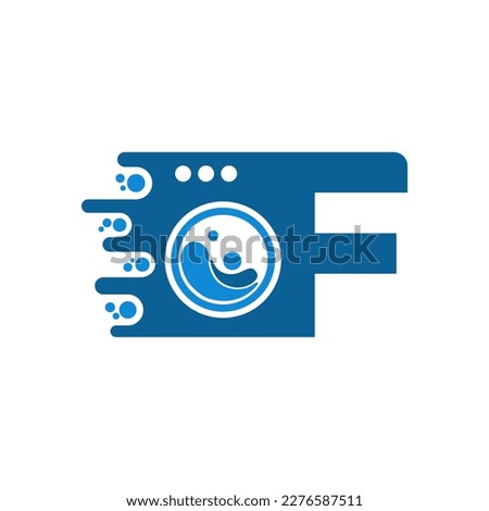 Initial F Fast Laundry Logo Design