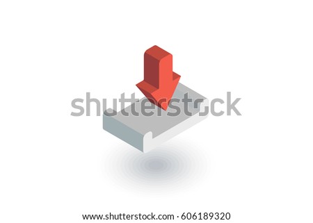 loading shipment isometric flat icon. 3d vector colorful illustration. Pictogram isolated on white background