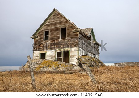 deteriorated abandoned haunted old house