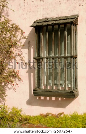 old window in old house in oldest town in Florida St Austine