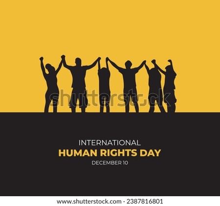 Human Rights Day. December 10. Holiday concept. template for background with banner, poster and card. vector illustration. international human rights day.