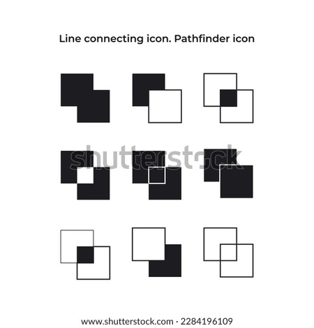 Line connecting icon. Pathfinder icon vector. Vector illustration
