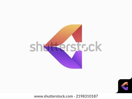 Letter C Logo Design, Creative Minimal Modern icon