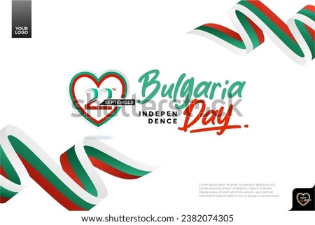 Bulgaria independence day with flag background