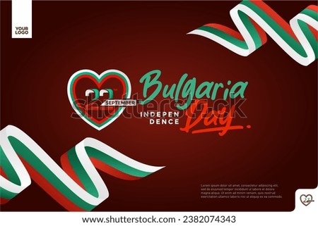 Bulgaria independence day with flag background